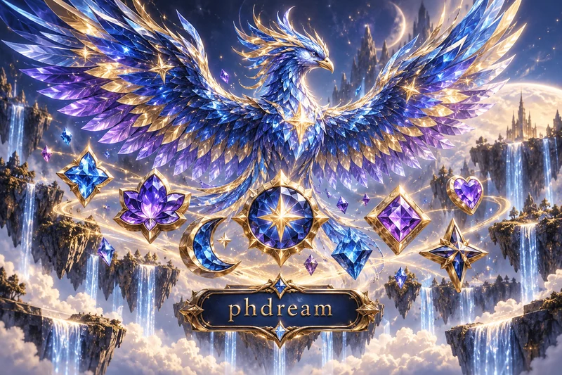 phdream na kristal na phoenix at sapphire na mga simbolo ng video slot
